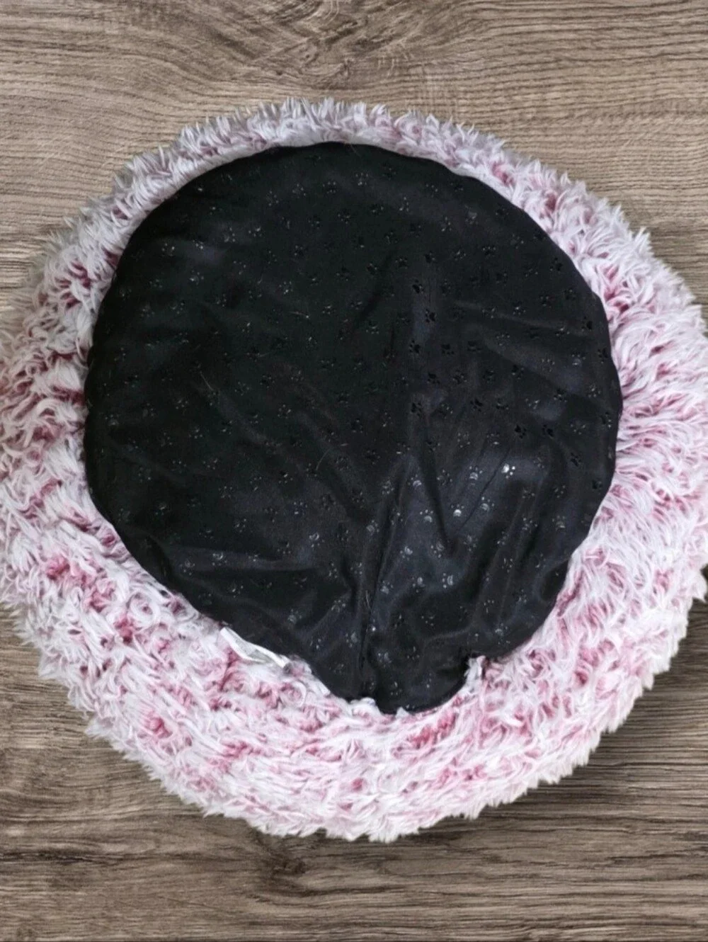 💗 JOLLYVOGUE Plush Pink Calming Dog Bed - Soft Round Pet Cushion